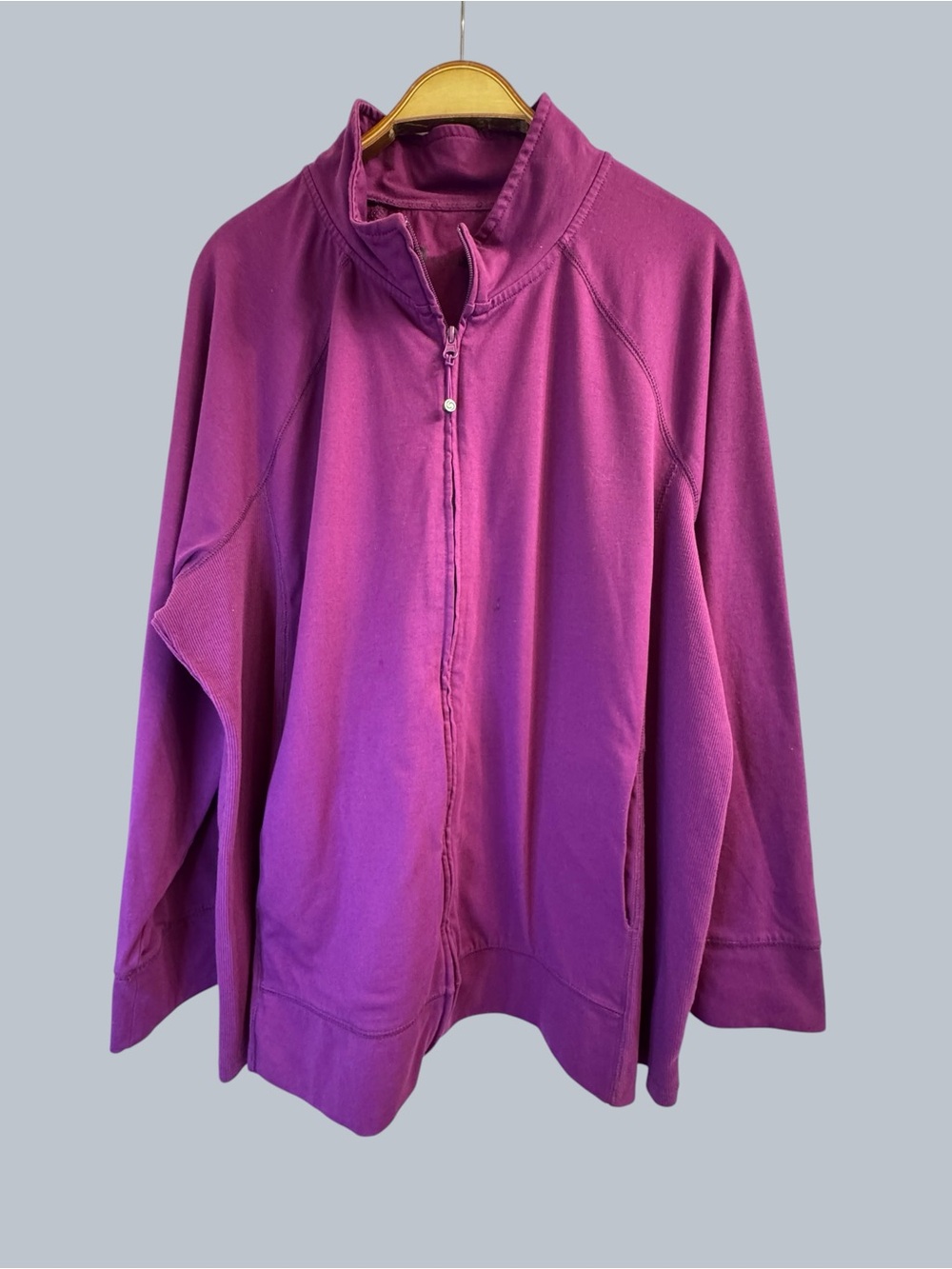 Active Zone Women’s Purple Zip-Up Athletic Jacket Size 3X
